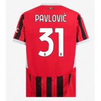 Fotballdrakt Herre AC Milan Strahinja Pavlovic #31 Hjemmedrakt 2024-25 Kortermet